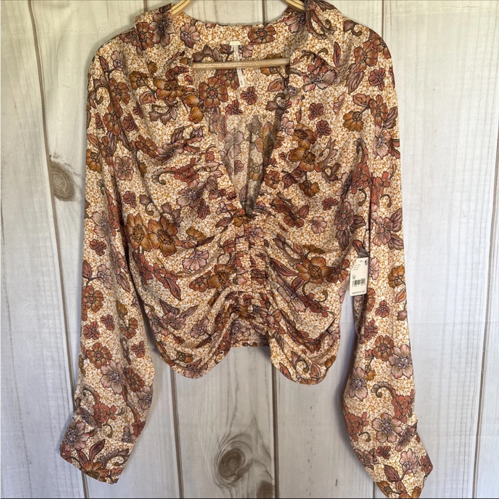 Free People I Got You Floral Printed Top Size M New With Tag
